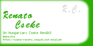 renato cseke business card